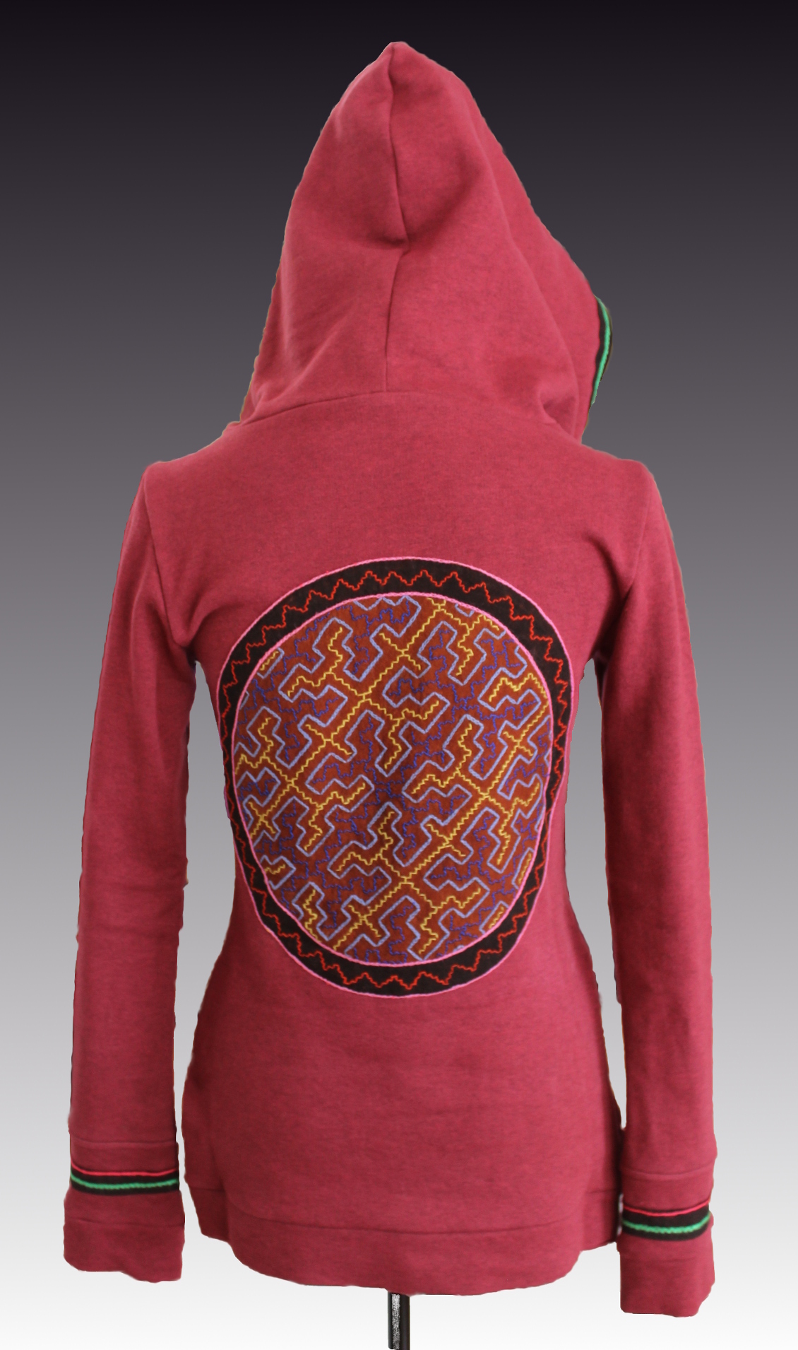 Shipibo Hoodie Butterfly Rot