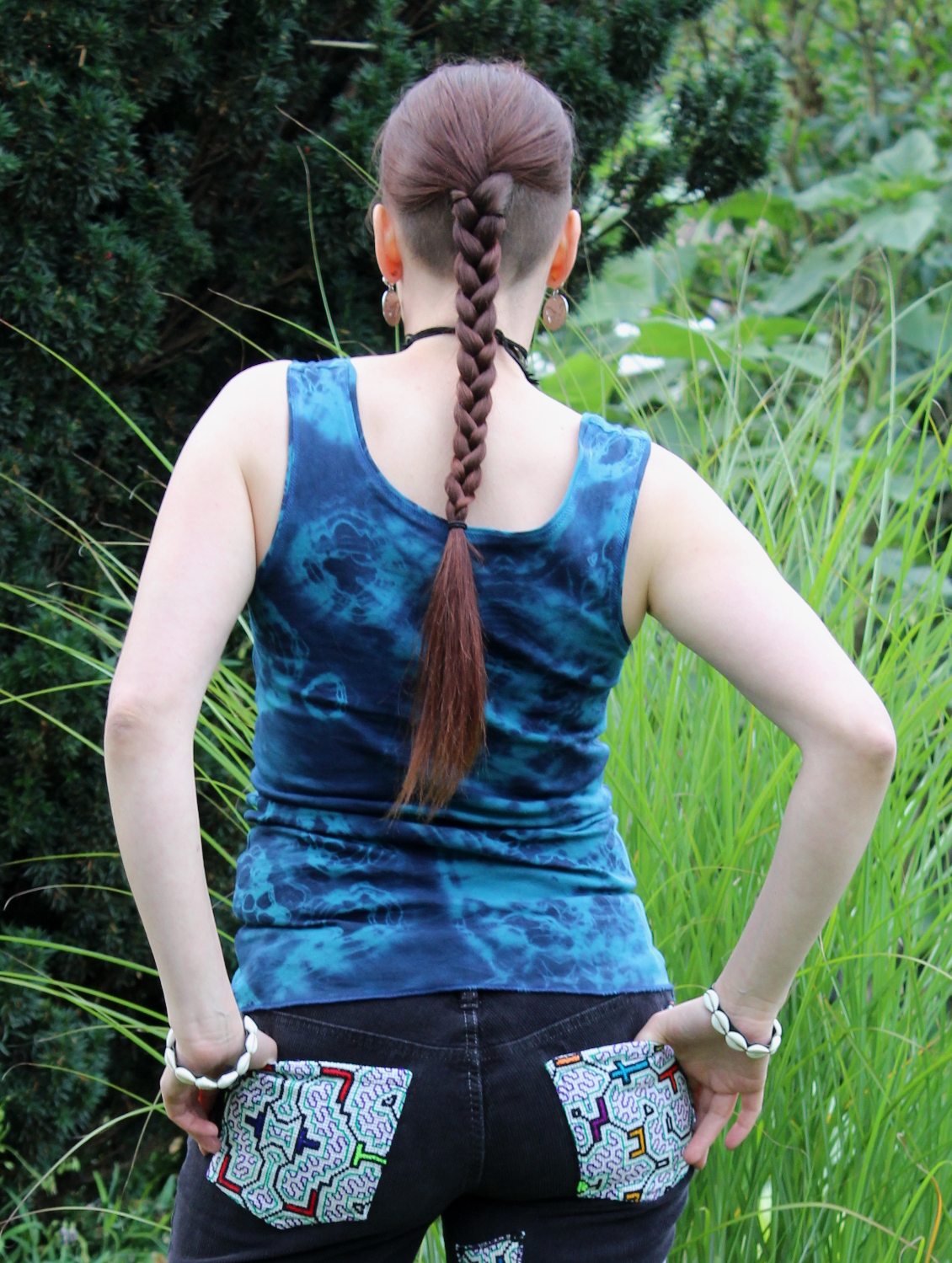 Batik Tank Top blau