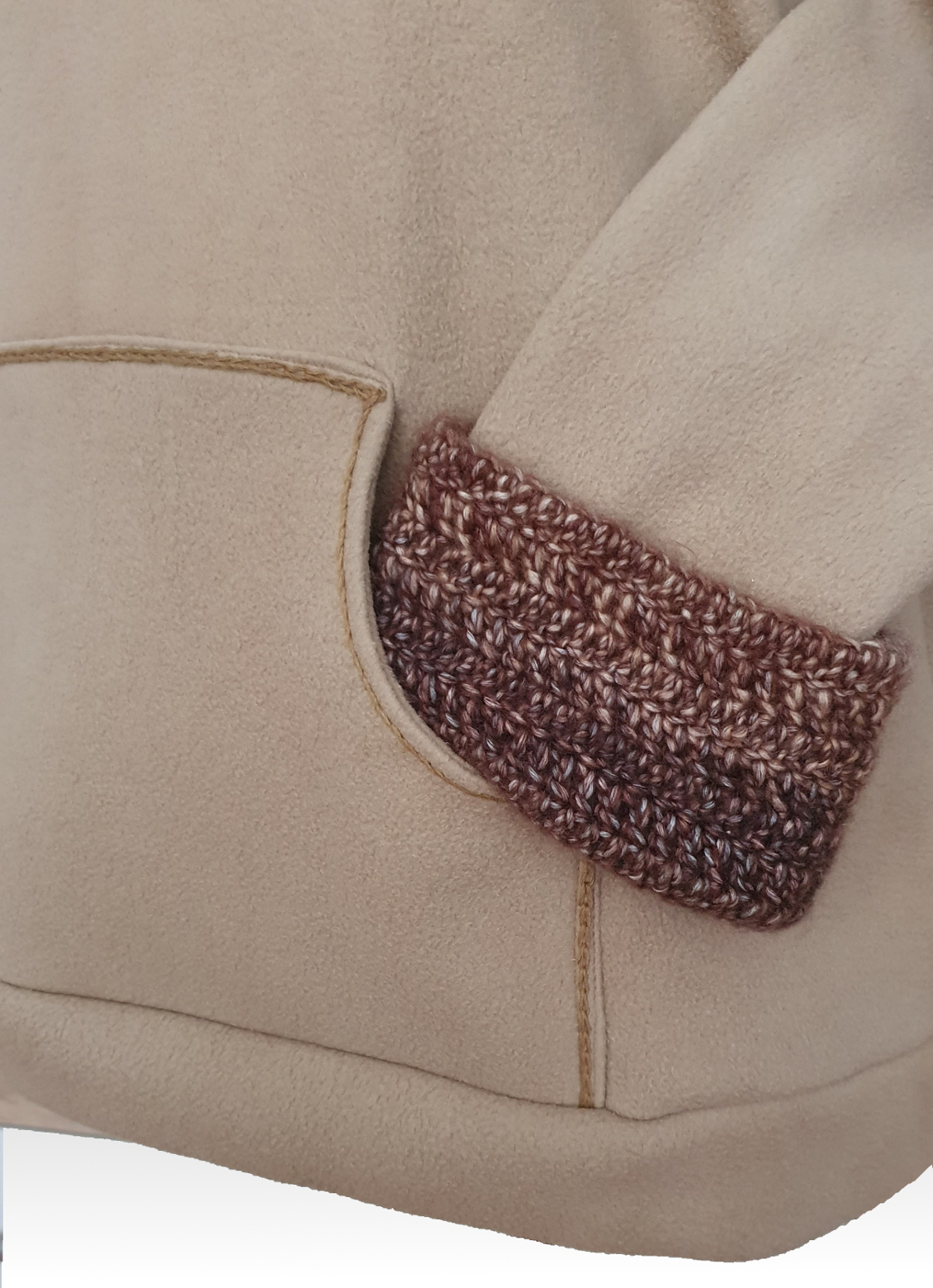 Hoodie Carasande mit Häkelkapuze