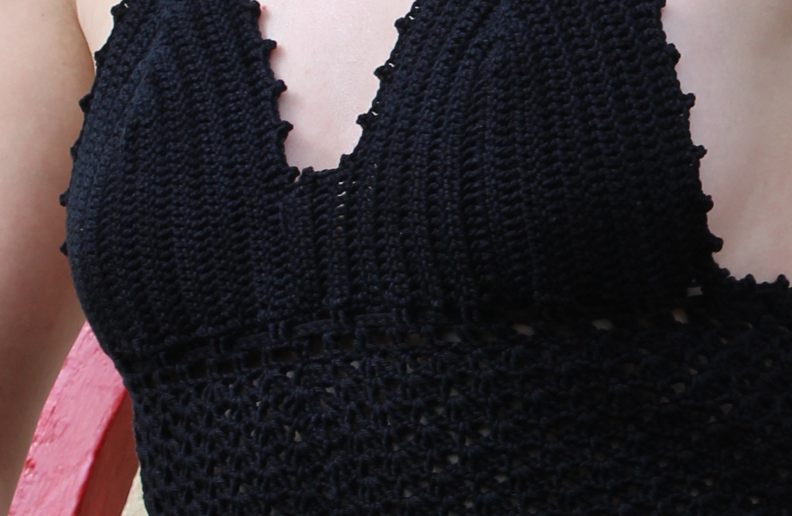 Häkeltop Breeze in Schwarz