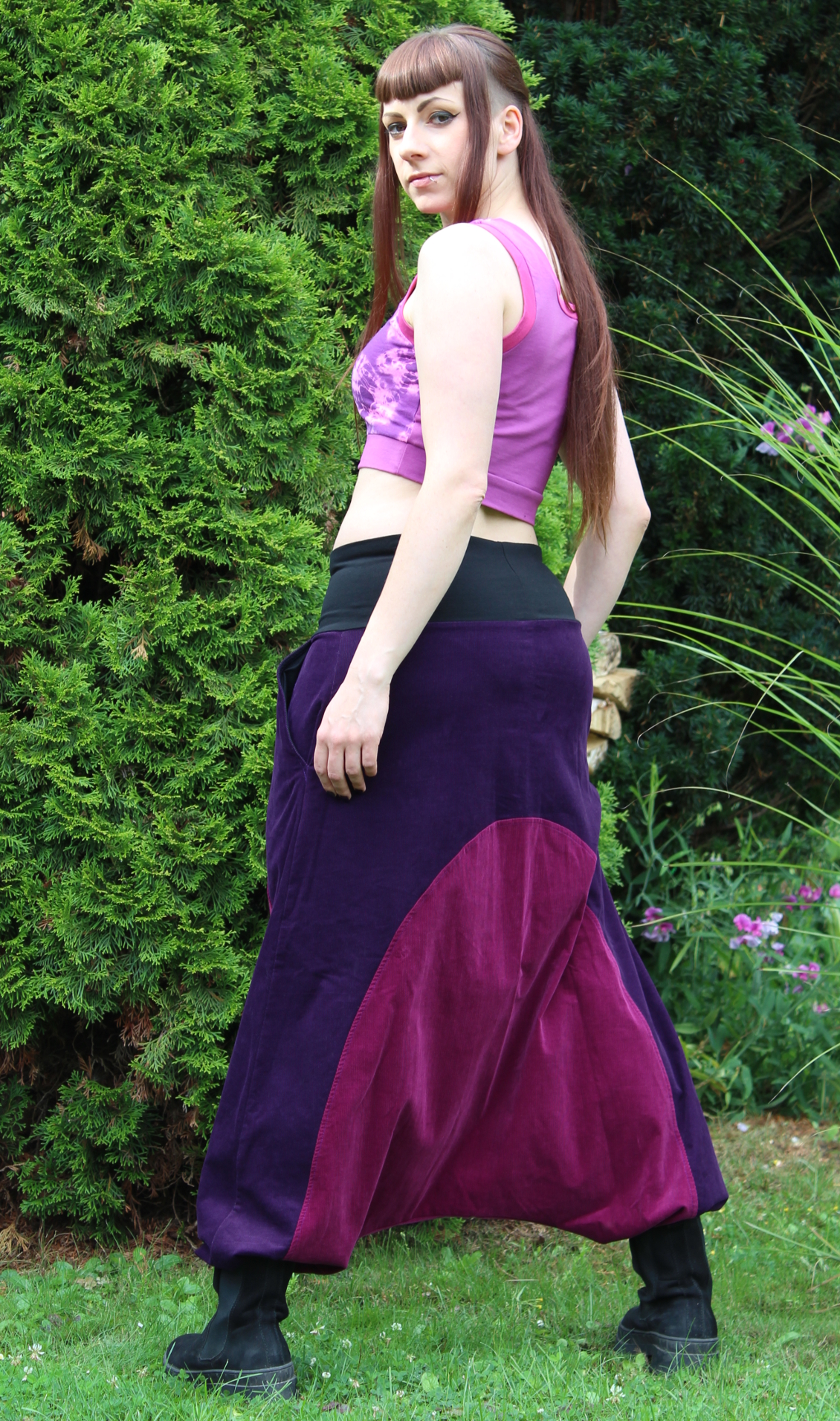 Haremshose lila/pink in Gr. S